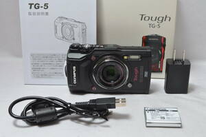 OLYMPUS デジタルカメラ Tough TG-5 ブラック 1200万画素CMOS F2.0 15m 防水 100kgf耐荷重 GPS+電子コンパス&内蔵Wi-Fi TG-5 BLK　#4783