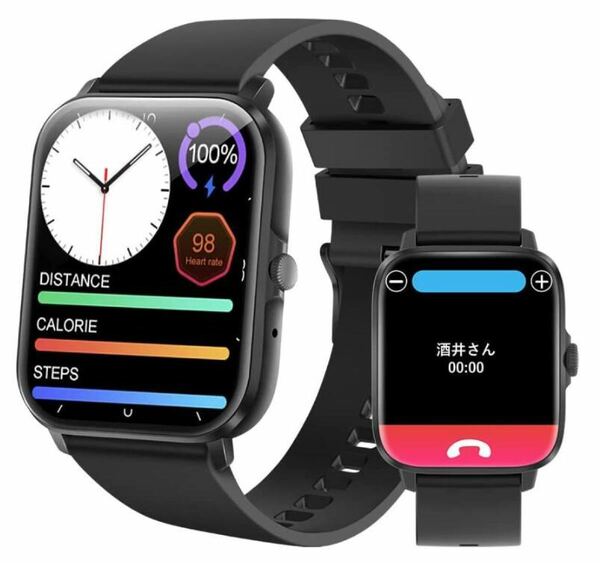 スマートウォッチ smart watch Bluetooth5.0 通話可能 1.9インチ大画面 腕時計 歩数計 IP68防水