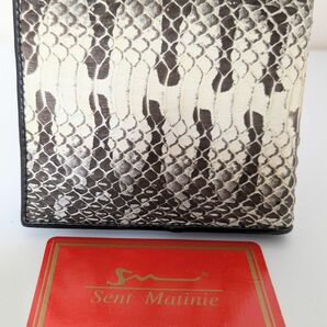 Sent Matinie SNAKE SKIN 二つ折り財布 二つ折り 財布 ファッション小物