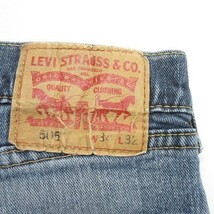 MA1217 サイズ W34 L32 古着 メキシコ製 505 LEVIS Levi's リーバイス デニム パンツ ジーパン ジーンズ スリム ストレート_画像3