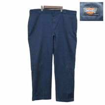 ビッグサイズ W44 L30 ホンジュラス製 ディッキーズ Dickies ワーク チノ パンツ チノパン ネイビー 古着 2N0694_画像1