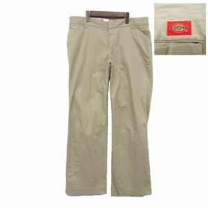 サイズ W36程度 ニカラグア製 ディッキーズ Dickies ワーク チノ パンツ チノパン ベージュ 古着 2N0796