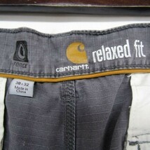 Carhartt ワーク パンツ サイズ W38 L32 古着 カーハート ぺインター サイドポケット グレー系 ビッグサイズ ワイド シルエット MA2836_画像4