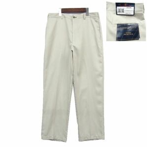 サイズ W34 L30 ドミニカ製 トミーヒルフィガー TOMMY HILFIGER ポリエステル ストレート チノ パンツ チノパン 古着 2N1499の画像1