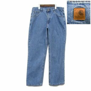 サイズ W35 L30 メキシコ製 カーハート Carhartt ストレート デニム パンツ ジーンズ 古着 2N2692