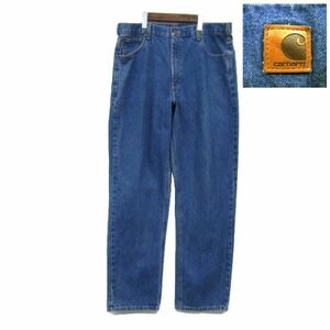 ビッグサイズ W38 L34 カーハート Carhartt ストレート デニム パンツ ジーンズ 古着 2N2690