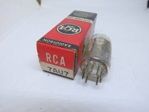 真空管 7AU7 1本 RCA クリアトップ 箱入り 試験済み 3ヶ月保証 #021-33