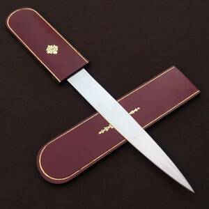  paper-knife letter opener blade length approximately 138. total length approximately 252. paper knife leather scabbard stationery [3471]