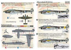 プリントスケール 1/48 48-224 Bf-110 破壊者 Part 2