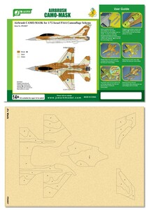 J's Work PPA5037 エアブラシ用迷彩マスキング 1/72 イスラエル F16A カモフラージュ