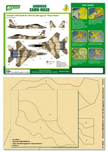 J's Work PPA5015 エアブラシ用迷彩マスキング 1/48 F-15C 第64アグレッサー飛行隊 デザート スキーム
