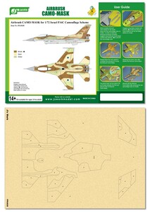 J's Work PPA5038 エアブラシ用迷彩マスキング 1/72 イスラエル F16C カモフラージュ