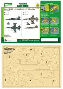 J's Work PPA5054 エアブラシ用迷彩マスキング 1/48 カナダ空軍 CF-116 NO.434 ブルーノーズ 戦隊,1979