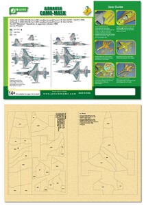 J's Work PPA5053 エアブラシ用迷彩マスキング 1/48 カナダ空軍 CF-116 116757 / 116727,1995.