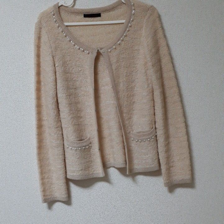 ebure x RonHermanライトシルクコットンニットVネックカーディガン