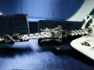  новый товар Mario * Valentino браслет #208 серебряный 925/ циркон примерно 18cm