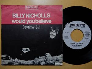 Billy Nicholls & Small Faces-Would You Believe★ノルウェー Immediate Orig.7”