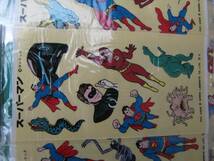 マルホ【スーパーマン　マジックシール６種２３枚セット（台紙付き）】１９７０年代　_画像7