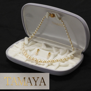 TAMAYA　真珠　パール　K18　ネックレス　ピアス　セット