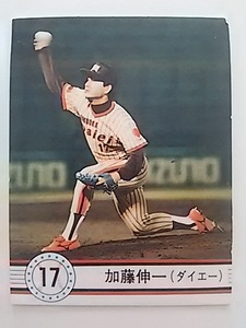 1990年 カルビー プロ野球カード ダイエー 加藤伸一 No.22