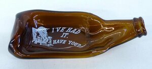 ☆レトロ!ASAHI BEER アサヒビール 瓶型 灰皿 小物入れ トレイ【I'VE HAD IT HABE YOU?】USED品☆