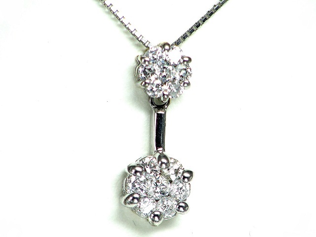 宝石屋本舗】1.00ct PT950 天然ダイヤモンド リングネックレス 腕時計