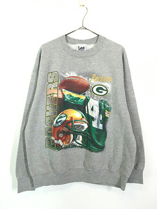 古着 90s USA製 NFL Green Bay Packers パッカーズ グラフィック スウェット トレーナー L 古着