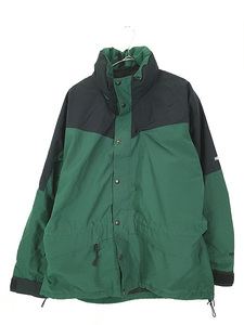 古着 TNF The North Face 「WorkHorse」 HydroSeal 2way 防水 マウンテン ジャケット パーカー 緑×黒 L 古着