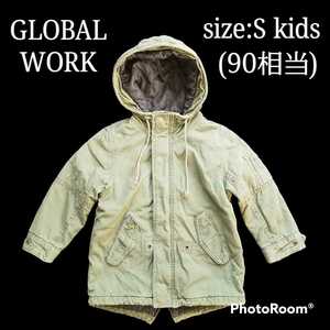 GLOBAL WORK 90サイズ キッズ ミリタリー モッズコート ダウン ジャケット アウター グローバルワーク ベビー 2歳