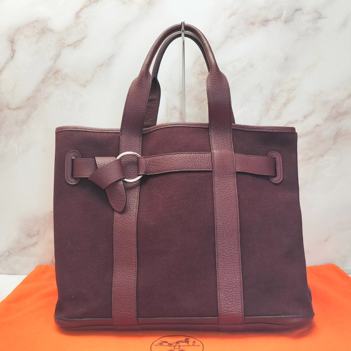 HERMES エルメス ガーデンパーティ PM ブラック トートバッグ 正規品