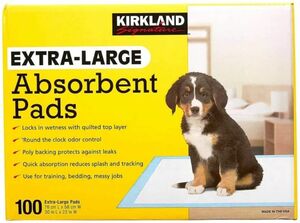 KIRKLAND エクストララージ ペット用吸水シート 100枚 76cm×58cm 1箱