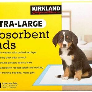 KIRKLAND エクストララージ ペット用吸水シート 100枚 76cm×58cm 1箱