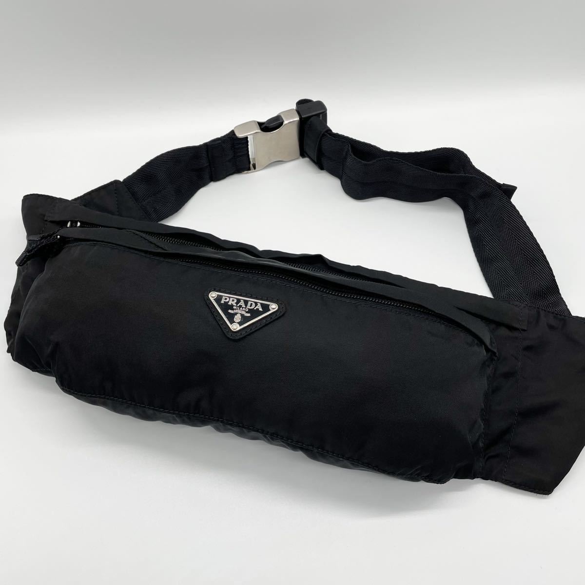 正規品質保証】 美品✨プラダ ウエストポーチ ボディバッグ 三角