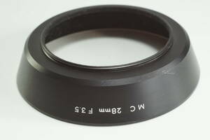 plnyeA005[ clean free shipping ]MC 28mm F3.5 MINOLTA (55mm diameter ) Minolta lens hood metal hood 