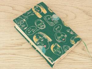 [ library book@] gum band . attaching book cover pocketbook cover *fa knee face pattern * green 