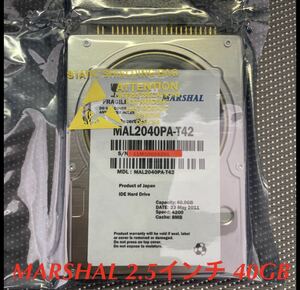 MARSHAL製ハードディスク MAL2040PA-T42 40GB 消費電力 2.5 2.5inch HDD ATA IDE PATA 4200rpm (メーカー再生品)