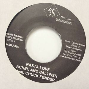 EPレコード　ACKEE & SALTFISH / RASTA LOVE feat. CHUCK FENDER