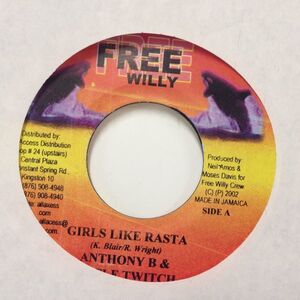 EPレコー ANTHONY B & LITTLE TWITCH / GIRLS LIKE RASTA (HAPPY LIVING)