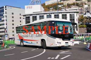 D-3C[ bus photograph ]L version 4 sheets Nagasaki automobile ga-la sightseeing route bus 