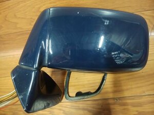 O#293 Porsche 944 S2 E-951 1989 year electric left door mirror navy blue series color color number unknown driver`s seat side operation verification settled side outer rear view 