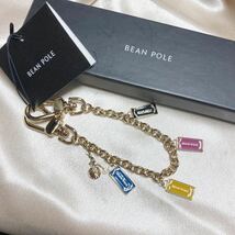 ビーンポール　BEAN POLE ストラップ　キーホルダー　カラフル　ゴールド　キーリング　チャーム　可愛い　未使用　日本未入荷　非売品_画像1