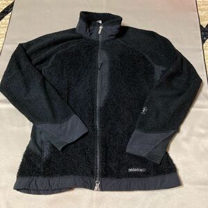パタゴニア ボア フリース　ジャケット ブラック　長袖 黒 Mサイズ　レディース　USED ファスナー　シンプル　大人気　patagonia ブランド