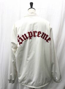 シュプリーム Supreme コーチジャケット SIZE M ホワイト レア 16AW Old English Coaches Jacket 裏地ファー ロゴ 長袖 USED ブランド