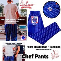 送料0 【COOKMAN】クックマン Chef Pants シェフパンツ Pabst Stripe Blue 221-21815 -M 男女兼用 イージーパンツ コックパンツ 西海岸_画像1