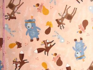 ★moda[モダ]♪WOODLAND CRITTERS(ローズ)♪110×30★【NE1503-B】