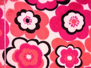 * super soft both sides nappy boa! flower ( pink ) 150×35*[NE0647-C]