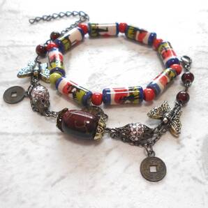 送料無料! セレクトショップ 購入 ブレスレット 2点 まとめて セット ( エスニック バングル アクセ アクセサリー ギフト プレゼント )