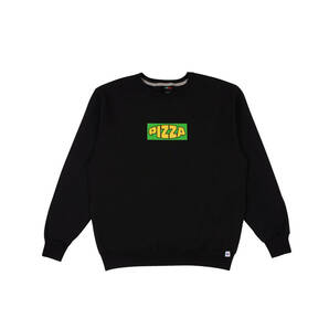 新品 PIZZA SALE CREWNECK SWEAT TRAINER / BLACK ブラック ピザ スケートボード セール クルーネック スウェット トレーナー トップス