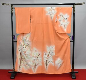 【桜庭呉服店】 附下訪問着 披露宴 秋草文 花 おしゃれ 身丈155cm 裄丈65.5cm ★着物 パーティー t‐1103