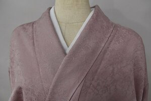 【桜庭呉服店】 色無地 パーティー 蒲萄色 作家 ゆめはじき 堅牢草木染 披露宴 お茶会 身丈151cm 裄丈65cm ★着物 ia-300